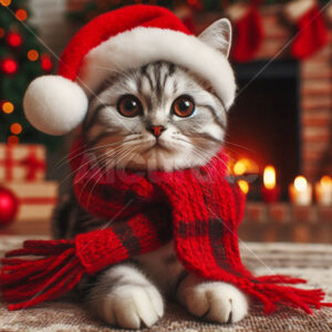 0013 Santa Claus Cat: American Shorthair