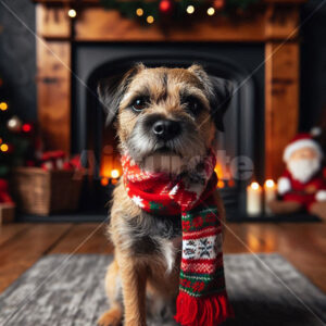 0036 Christmas Border Terrier