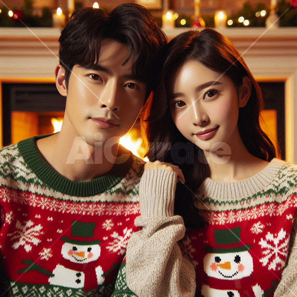 Couple fashion christmas sweater