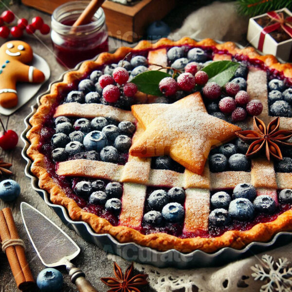 0107 - Christmas Blueberry Pie