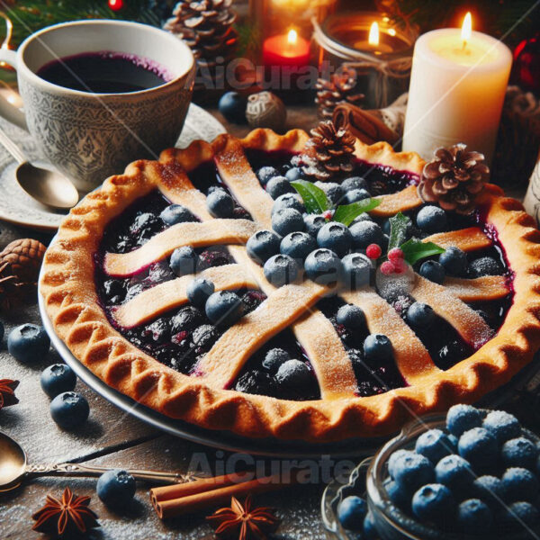 0108 - Christmas Blueberry Pie