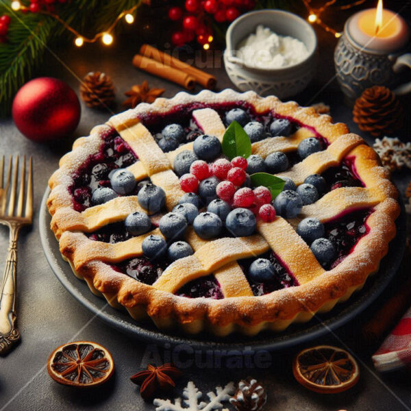 0109 - Christmas Blueberry Pie