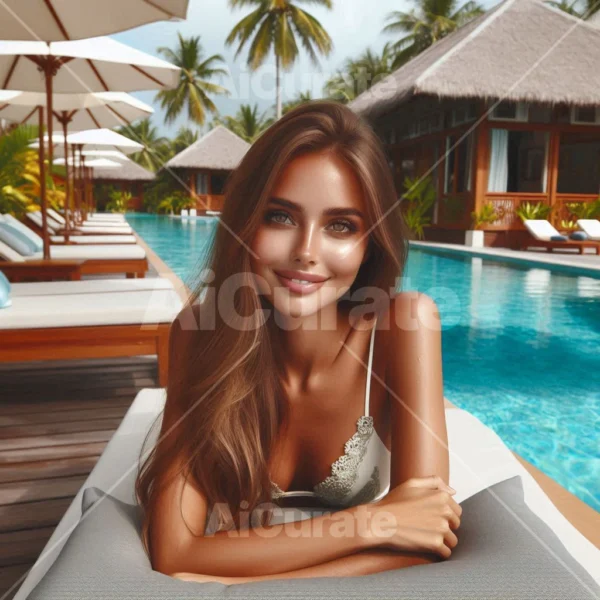 0125 - Poolside Woman