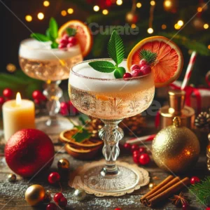 0139 Gin Fizz Christmas Cocktail