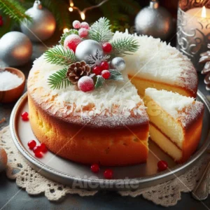 0143 Christmas Coconut Cake