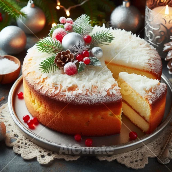 0143 Christmas Coconut Cake