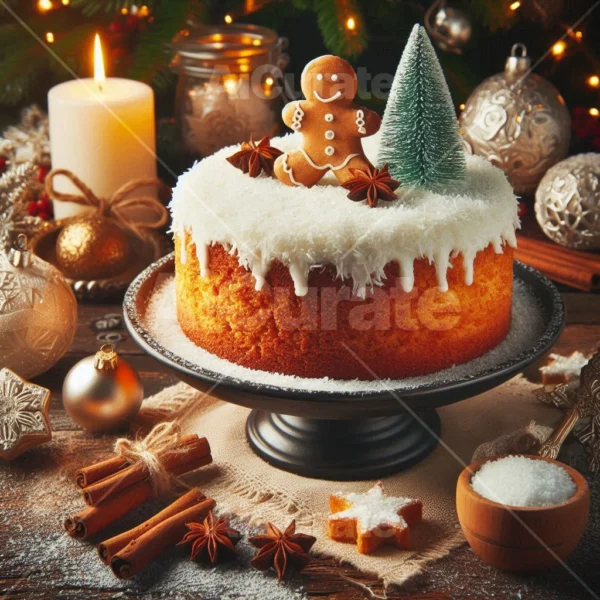 0147 Christmas Coconut Cake
