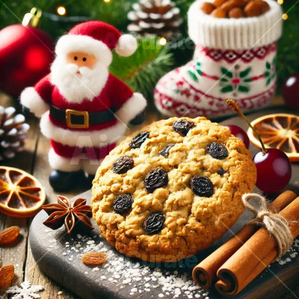 0152 Christmas Oatmeal Raisin Cookies