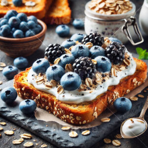0160 Gourmet Blueberry Yogurt Toast