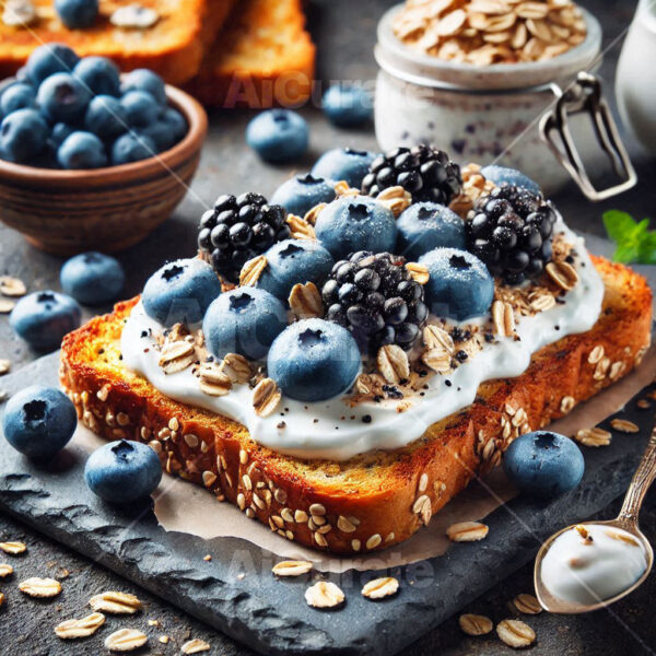 0160 Gourmet Blueberry Yogurt Toast