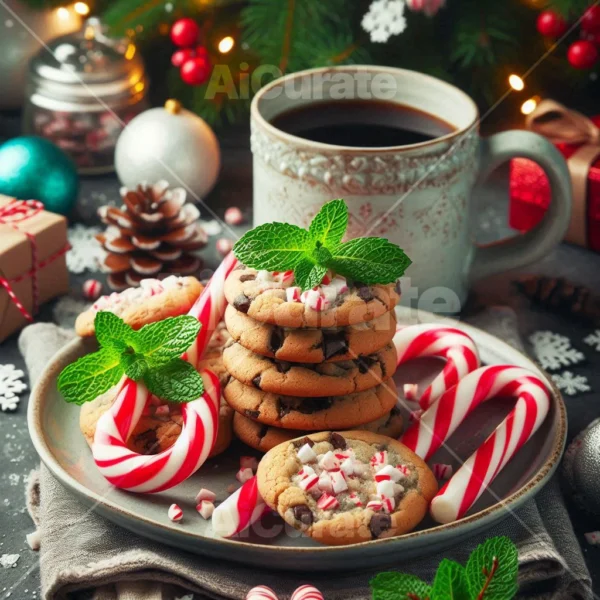 0256 Christmas Candy Cane Chocolate Chip Cookies