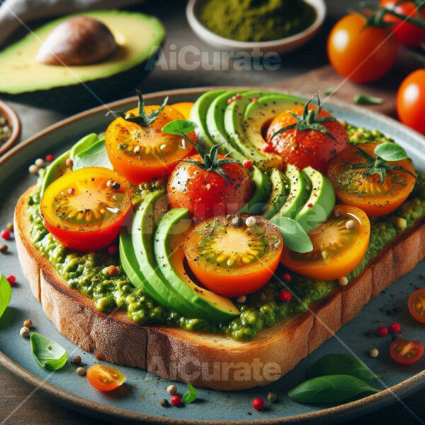 0465 Gourmet Pesto Tomato Toast