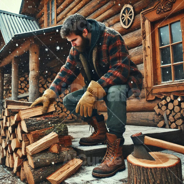 0383 Male Stacking Firewood