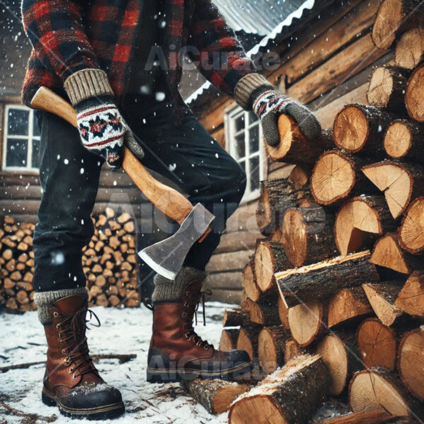 0483 Male Stacking Firewood
