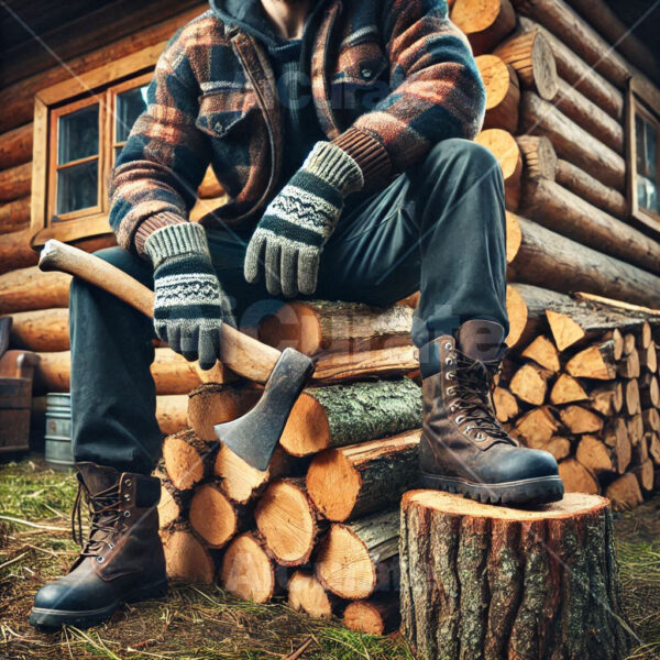 0583 Male Stacking Firewood