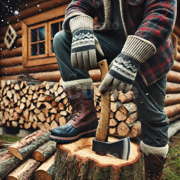 0983 Male Stacking Firewood